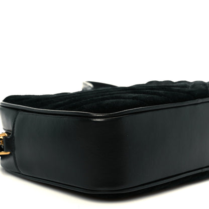 Saint Laurent Suede Calfskin Matelasse Monogram Lou Camera Bag Black 9 of 10