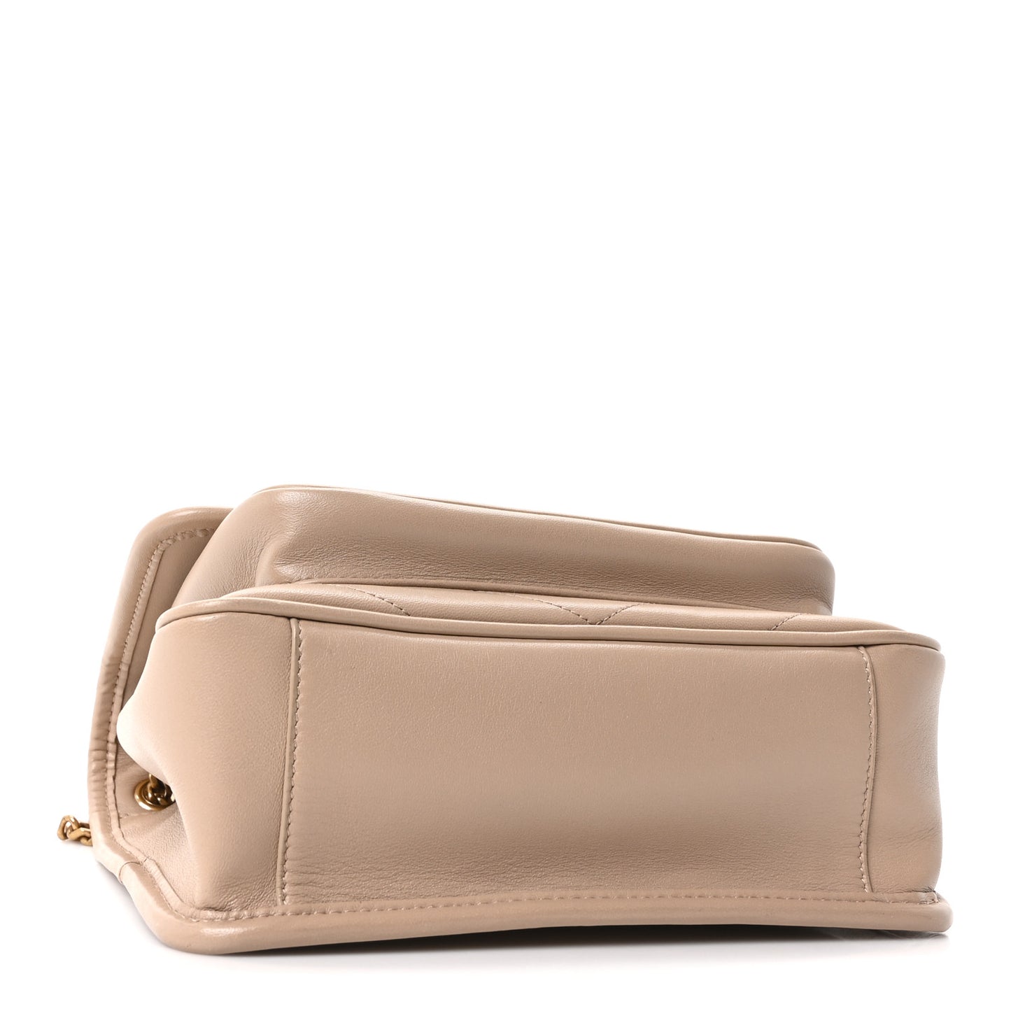 Lambskin Calfskin Matelasse Monogram Baby Niki Chain Satchel Dark Beige