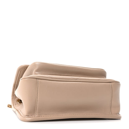 Saint Laurent Lambskin Calfskin Matelasse Monogram Baby Niki Chain Satchel Dark Beige 4 of 11