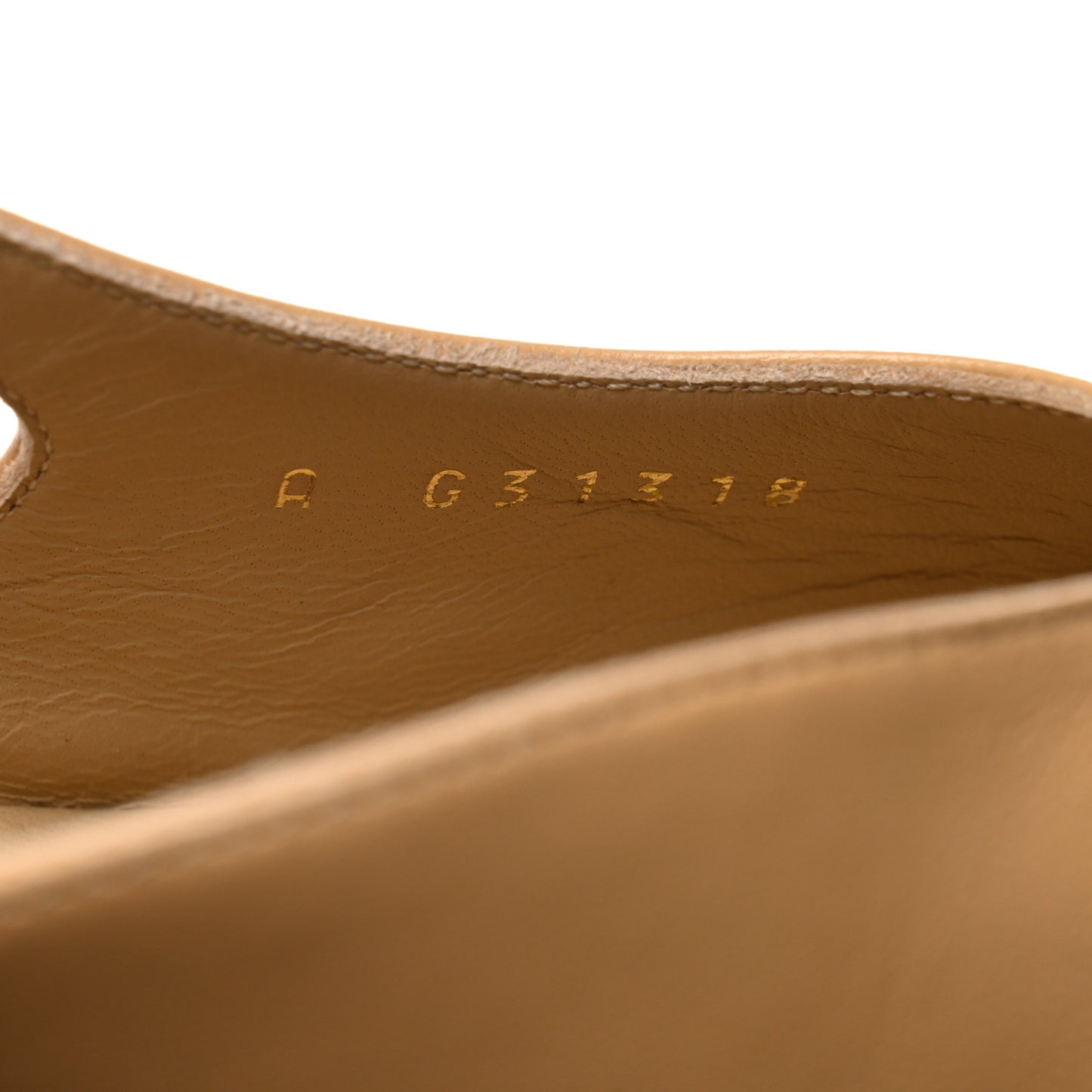 Goatskin Grosgrain Cap Toe CC Slingback Pumps 39 Beige Black
