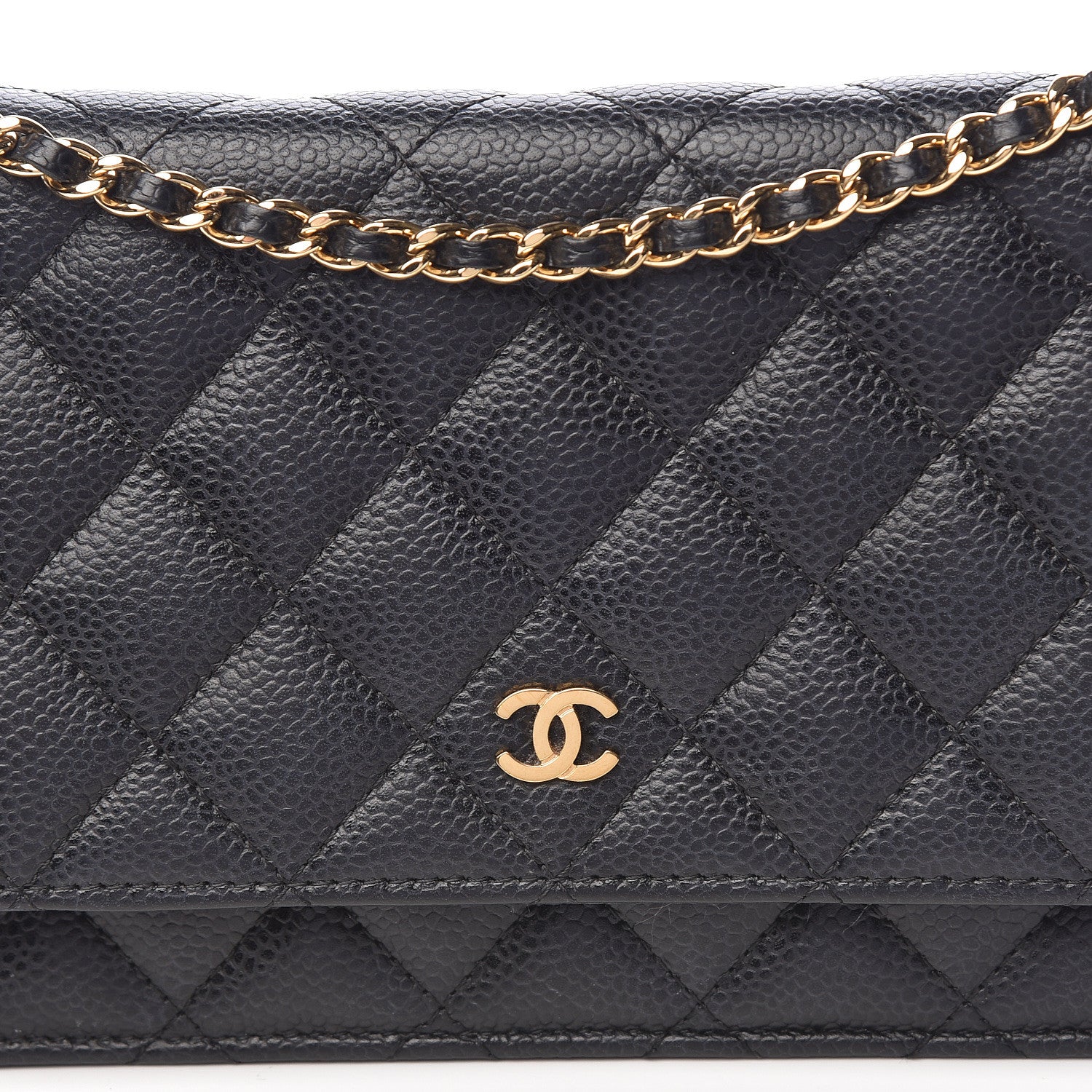 Chanel Caviar Quilted Wallet On Chain WOC Black 12 of 12