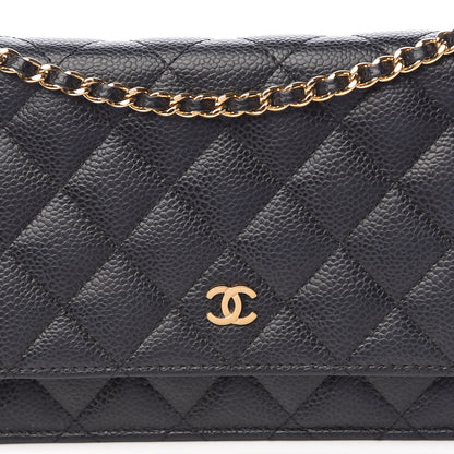 Chanel Caviar Quilted Wallet On Chain WOC Black 12 of 12