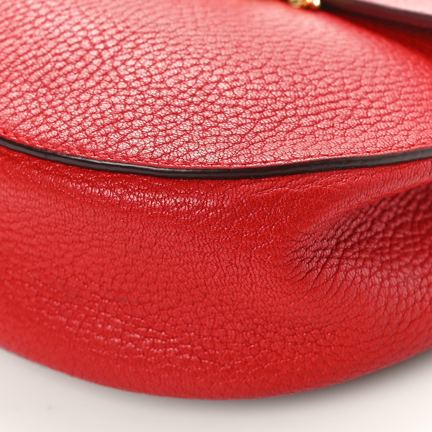 Chloe Grained Lambskin Drew Shoulder Bag Plaid Red 9 of 9