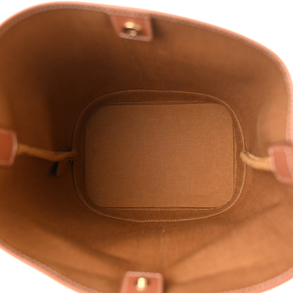 Celine Triomphe Canvas Calfskin Small Bucket Bag Grege 5 of 12
