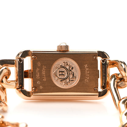 Hermes 18K Rose Gold Mother of Pearl 17mm Nantucket Quartz Watch 4 of 5