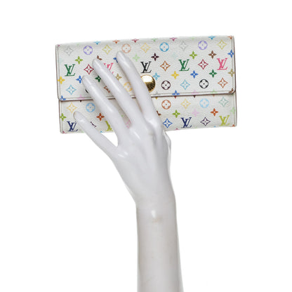 Louis Vuitton Monogram Multicolor Sarah Wallet White Citron 2 of 6