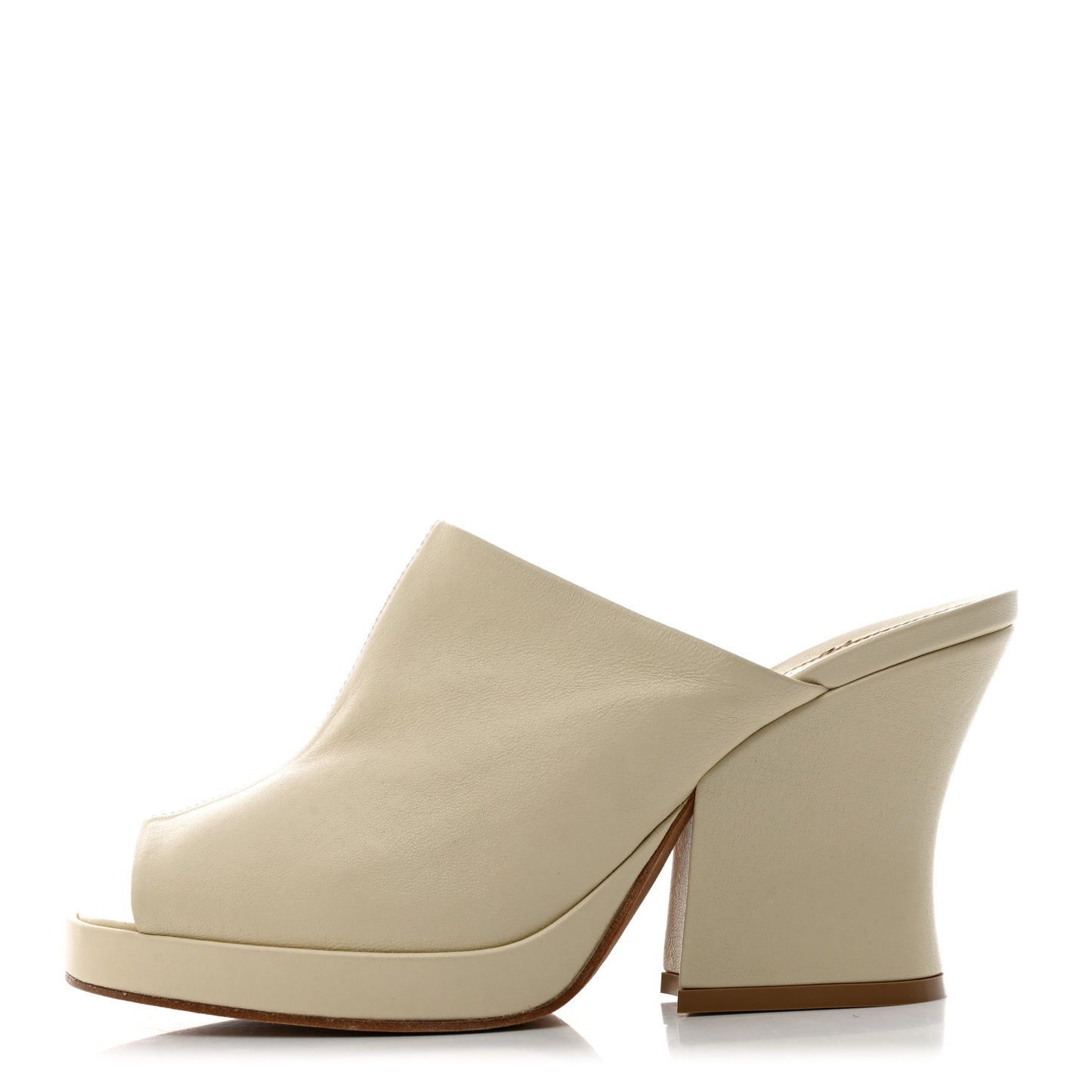 Nappa Stack Mule Sandals 37 Sea Salt