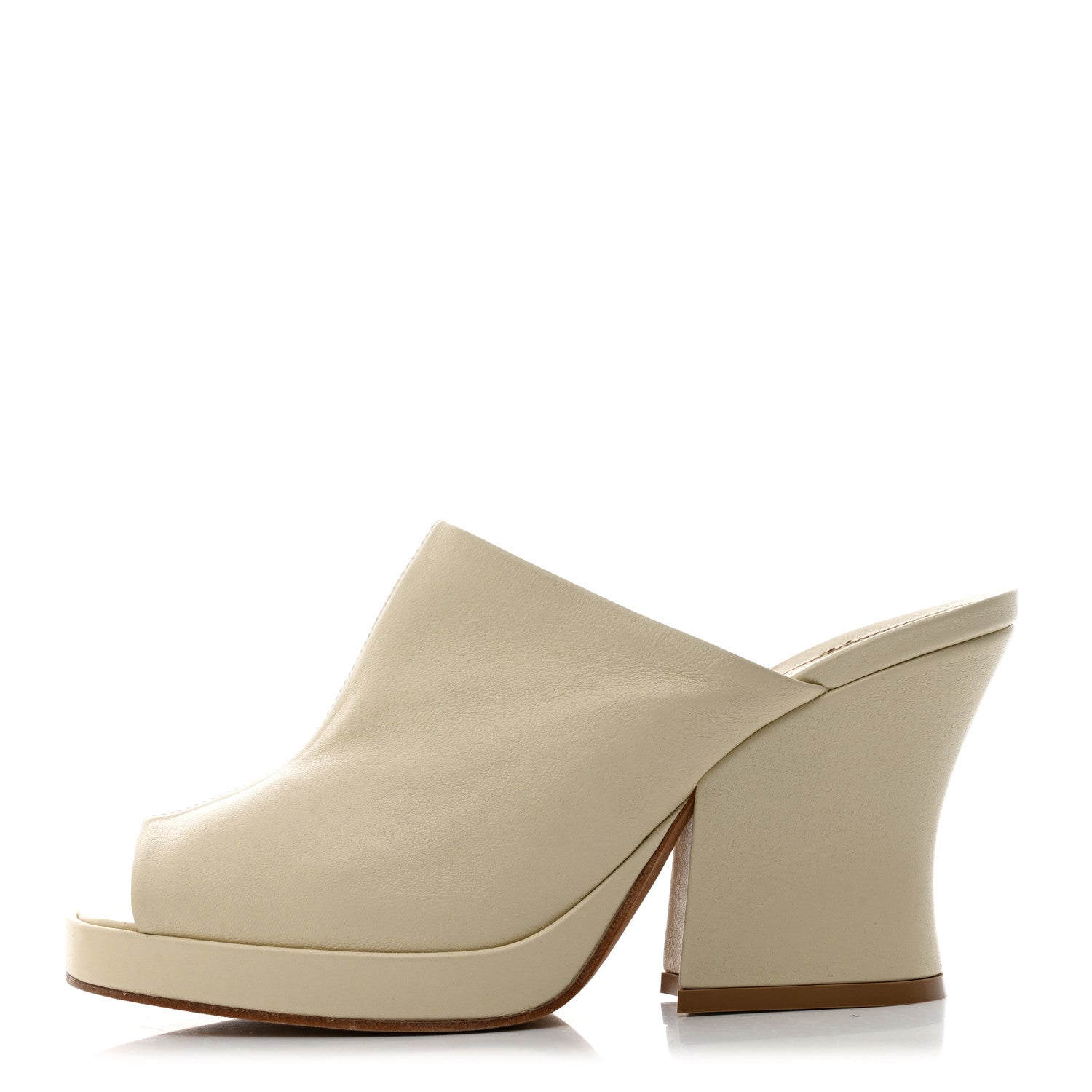 Bottega Veneta Nappa Stack Mule Sandals 37 Sea Salt 1 of 7