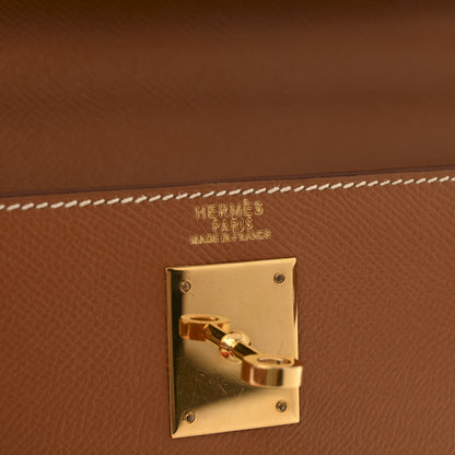 Hermes Courchevel Kelly Sellier 32 Gold 9 of 16