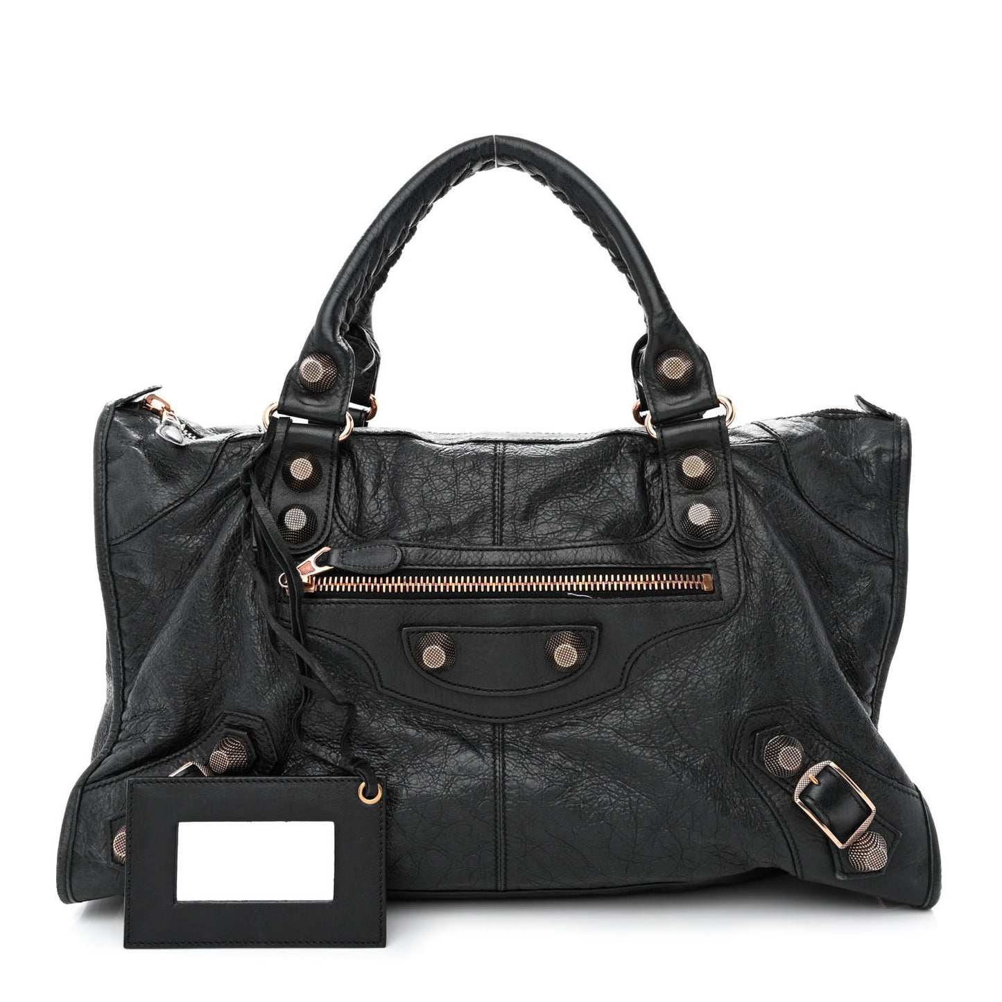 Agneau Giant 21 Rose Gold Hardware Work Black