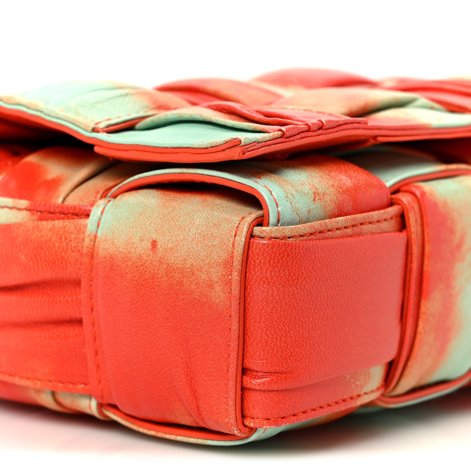 Bottega Veneta Calfskin Intreccio Plisse Tie Dye Camera Bag Multicolor 9 of 10