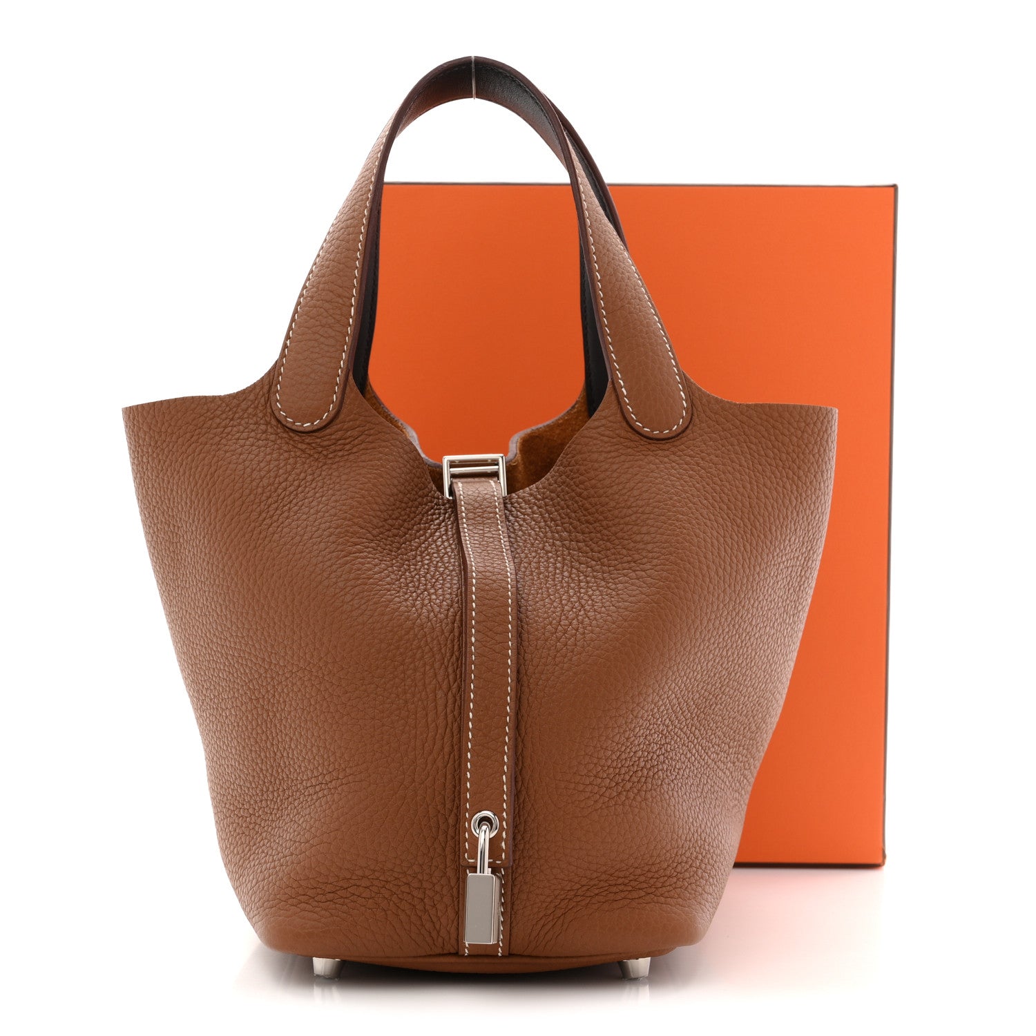 Hermes Taurillon Clemence Swift Eclat Picotin Lock 18 PM Gold Ebene 11 of 11
