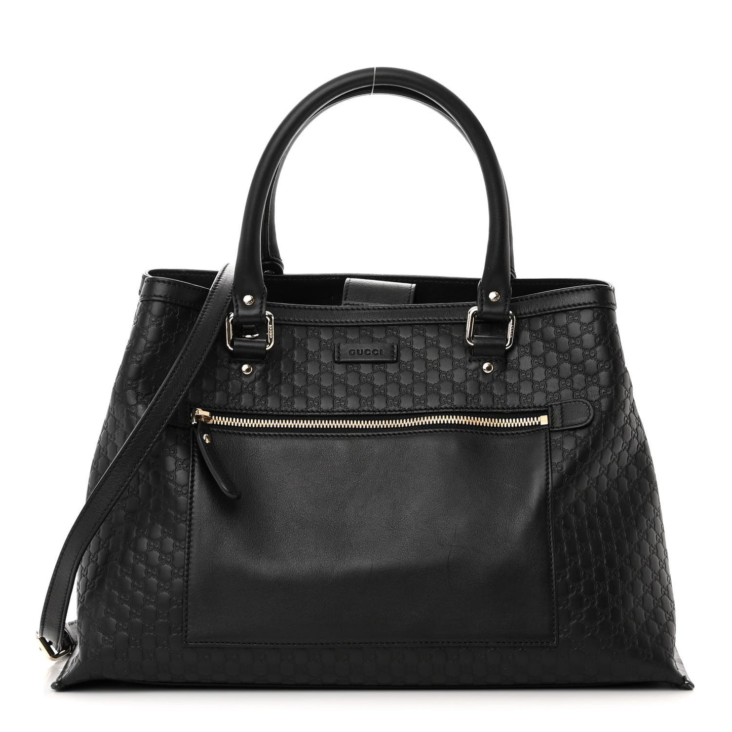 Soft Microguccissima Medium Tote Black