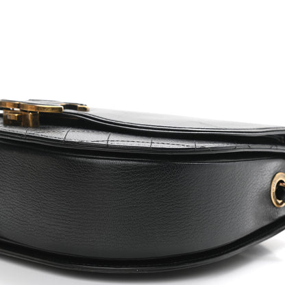 Chanel Shiny Calfskin Goatskin Quilted Medium Coco Curve Messenger Flap Black 10 of 10
