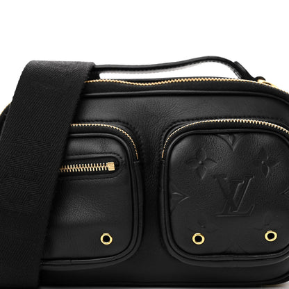 Louis Vuitton Calfskin Monogram Embossed Utility Crossbody Black 7 of 11