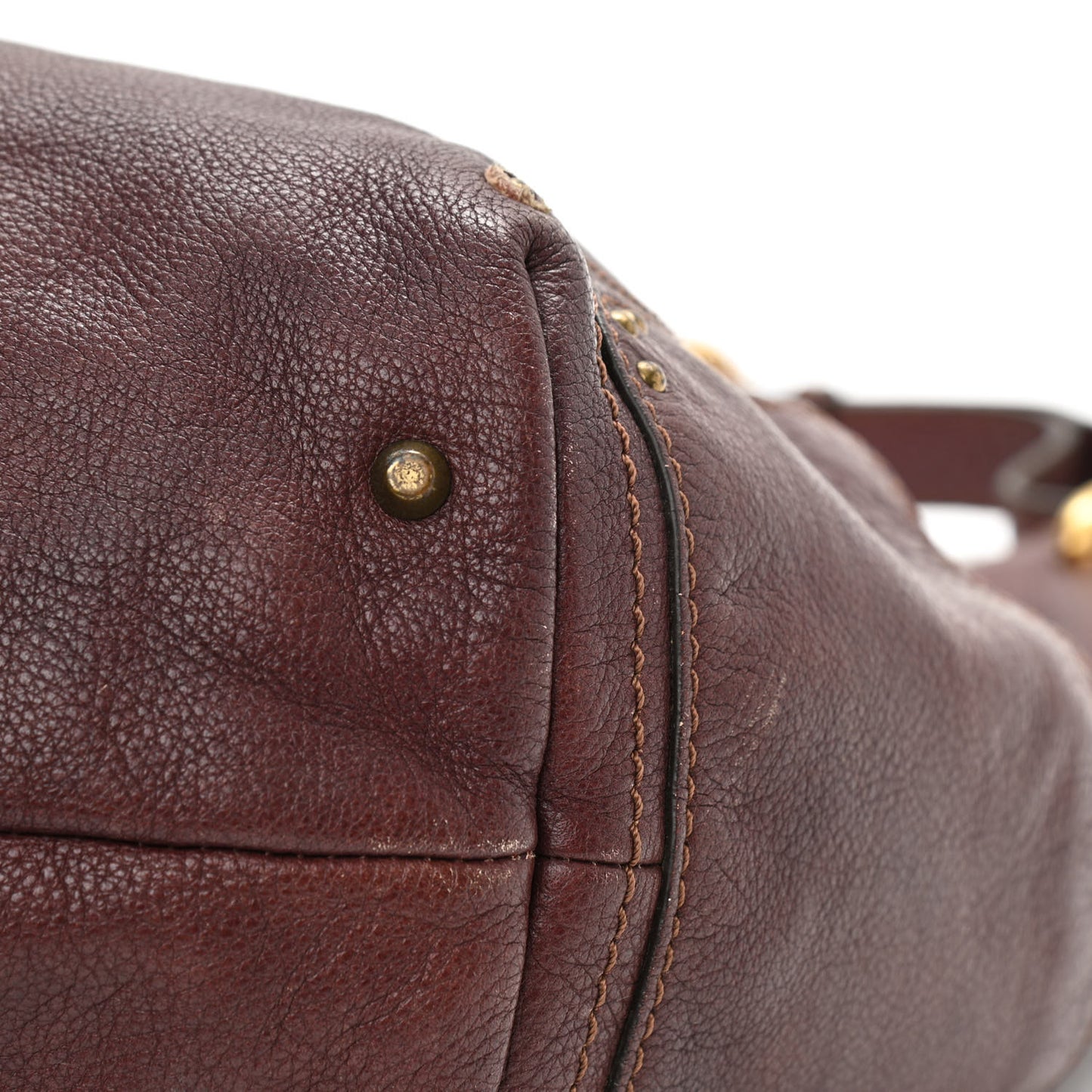 Calfskin Paddington Hobo Burgundy