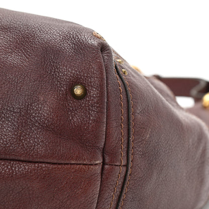 Chloe Calfskin Paddington Hobo Burgundy 10 of 12