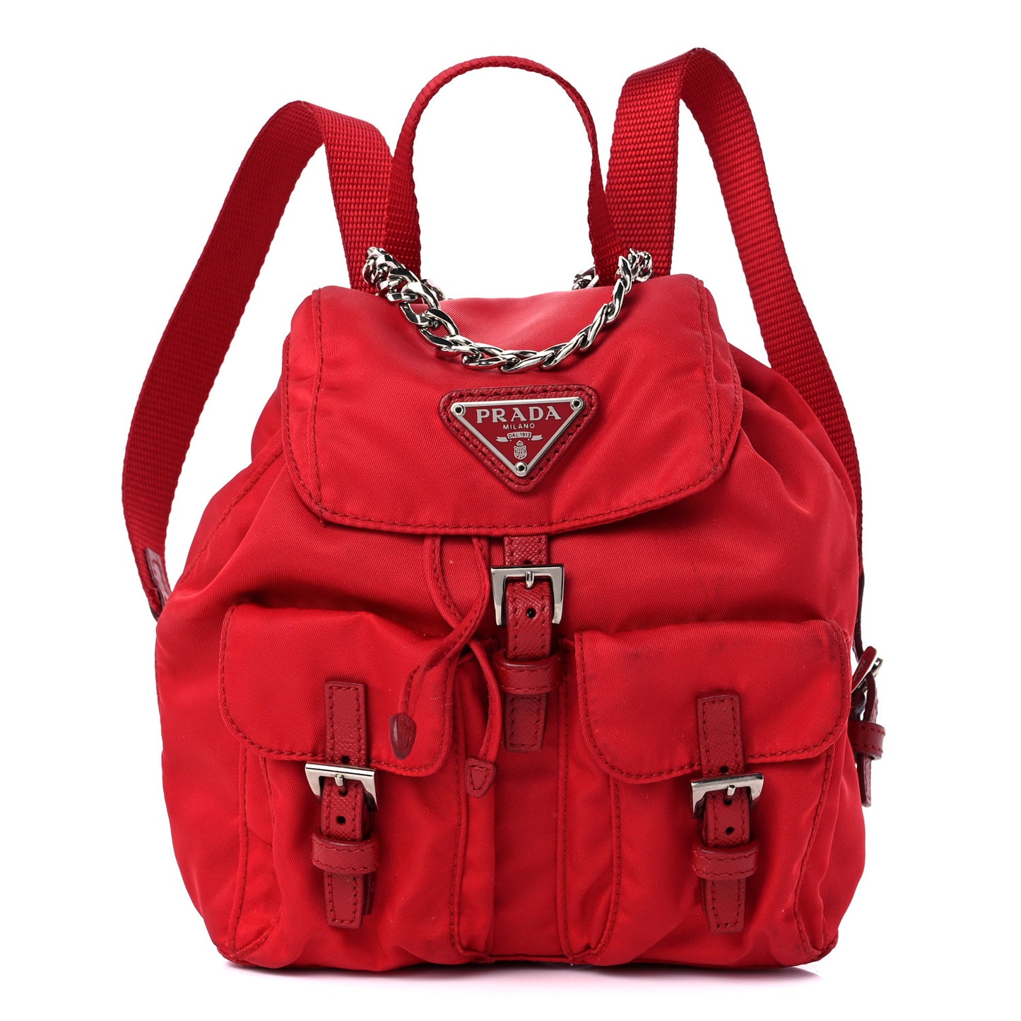 Nylon Vela Mini Crossbody Backpack Rosso