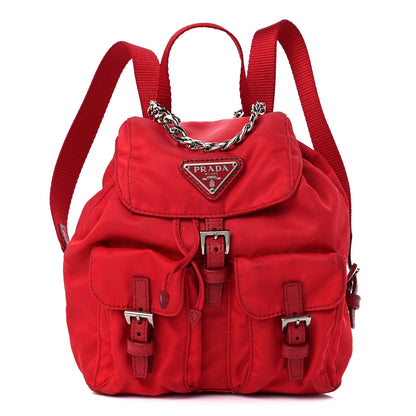 Prada Nylon Vela Mini Crossbody Backpack Rosso 2 of 10