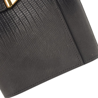Saint Laurent Lizard Calfskin Embossed Classic Y Clutch Black 10 of 14
