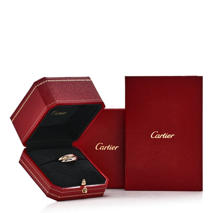 Cartier 18K Pink Yellow White Gold Classic Trinity Ring 53 6.25 5 of 5