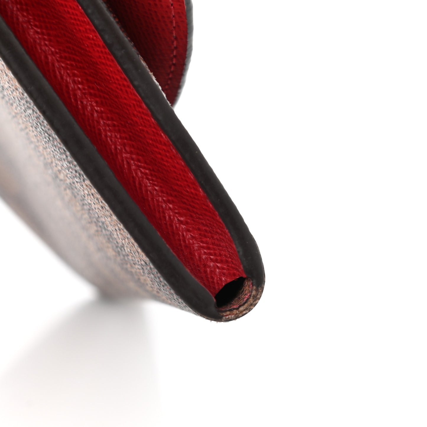 Damier Ebene Emilie Wallet Red