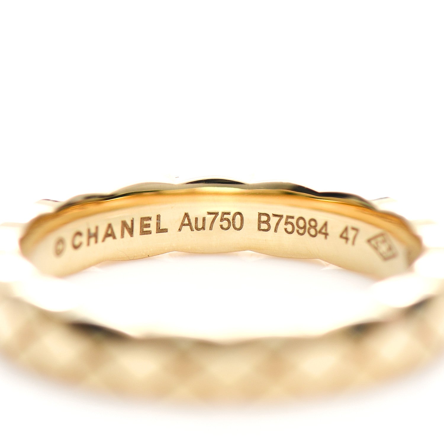 Chanel 18K Yellow Gold Mini Coco Crush Ring 47 4 4 of 5