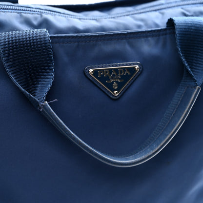 Prada Tessuto Nylon Saffiano Tote Cobalto 14 of 14