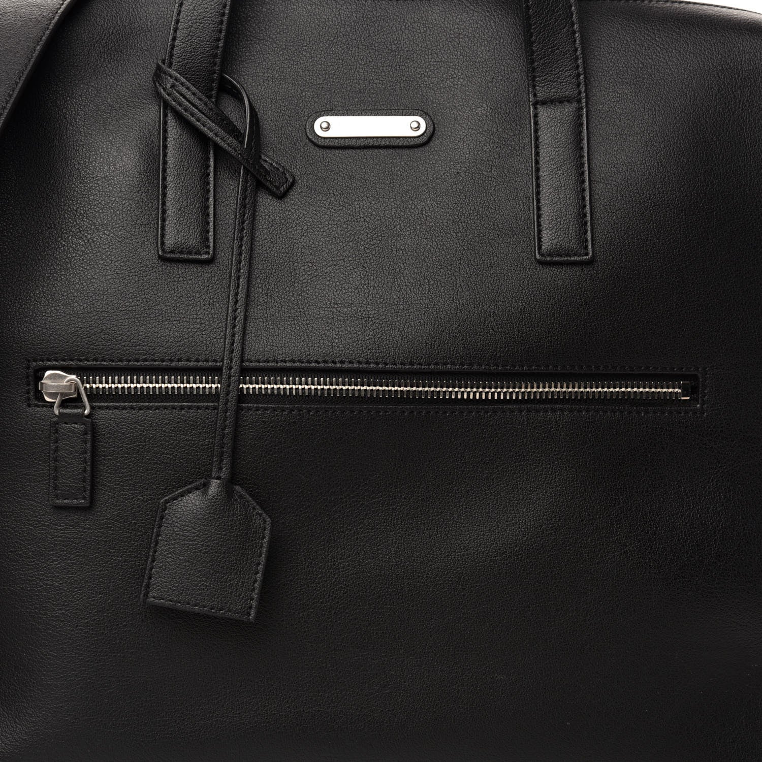 Saint Laurent Calfskin Bold Briefcase Black 12 of 12