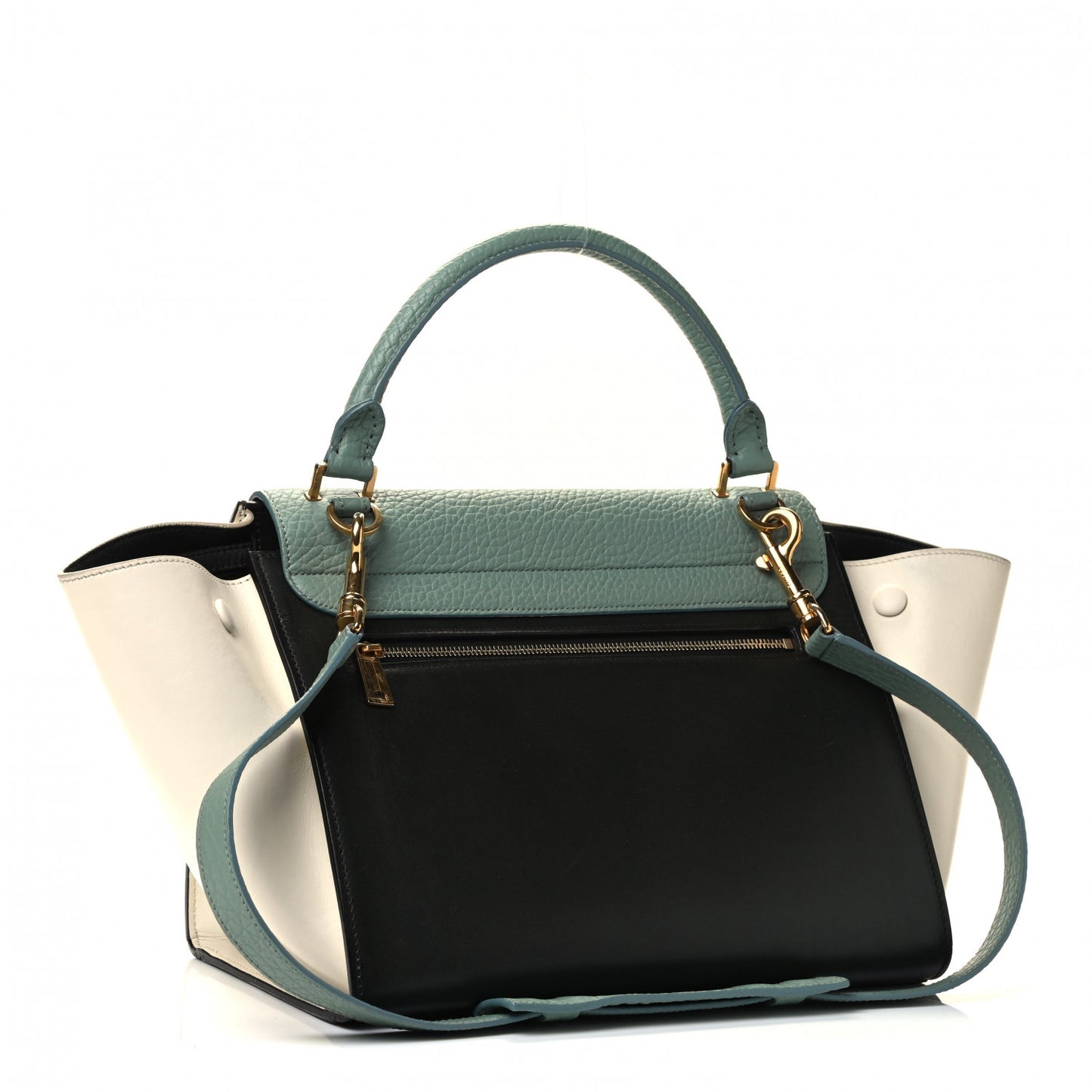 Bullhide Calfskin Small Tri-Color Trapeze Jade