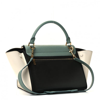 Celine Bullhide Calfskin Small Tri-Color Trapeze Jade 2 of 4