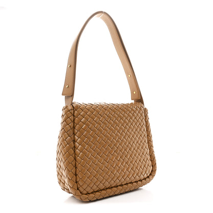 Bottega Veneta Nappa Intreccicio Padded Small Cobble Shoulder Bag Caramel 3 of 9