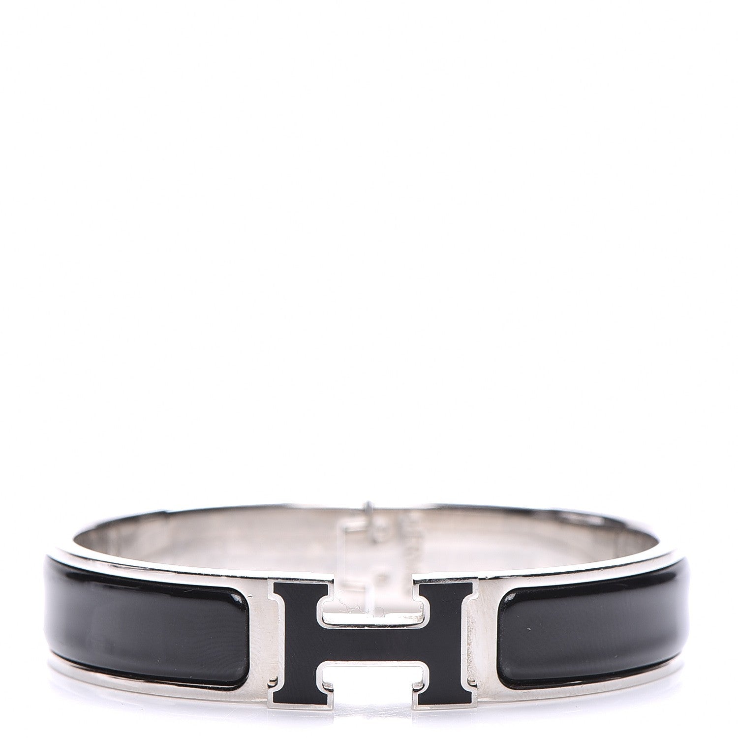 Hermes Enamel Narrow Clic Clac H Bracelet PM Black 1 of 6