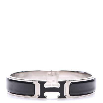 Hermes Enamel Narrow Clic Clac H Bracelet PM Black 1 of 6