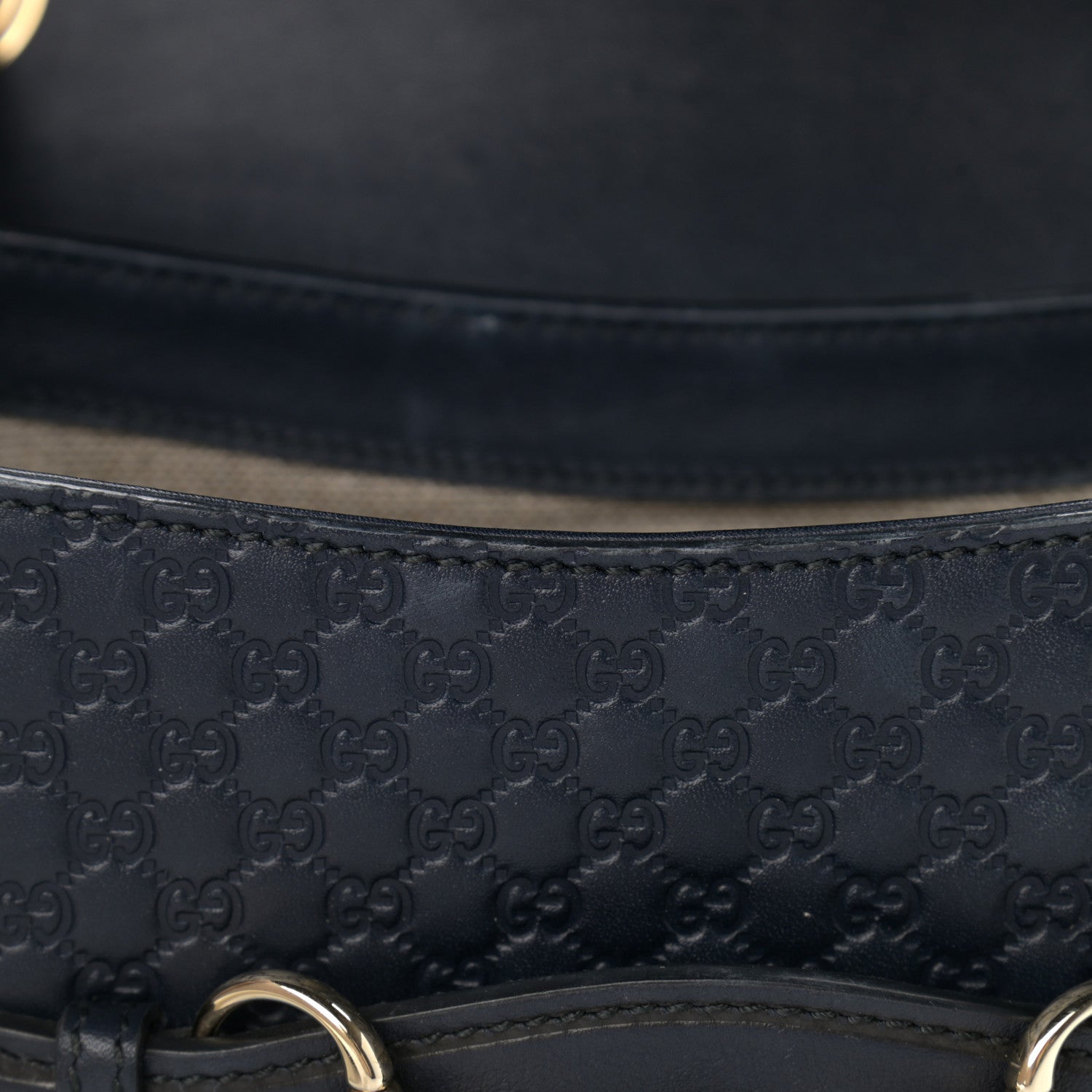 Gucci Soft Microguccissima Medium Emily Chain Shoulder Bag Blue 13 of 14