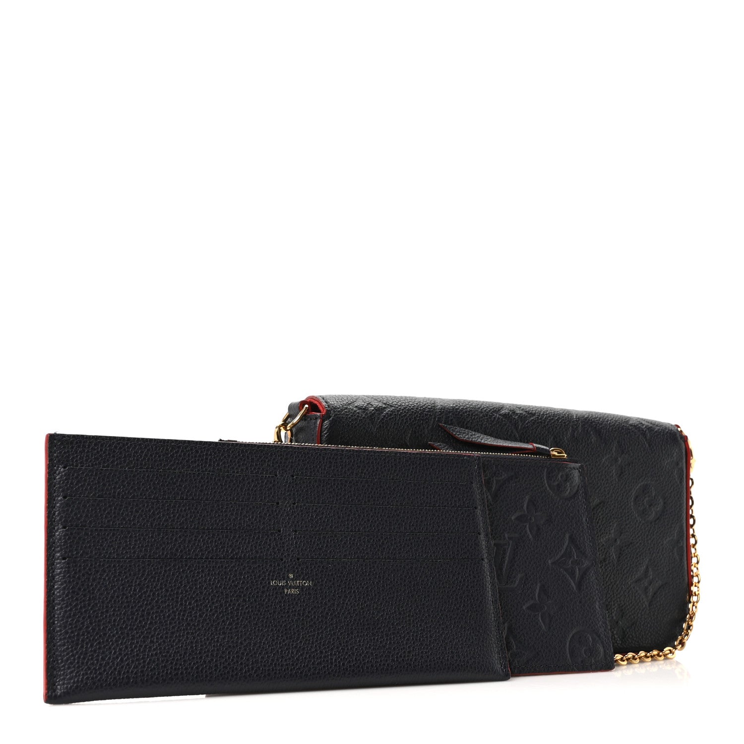 Louis Vuitton Empreinte Pochette Felicie Chain Wallet Marine Rouge 5 of 11