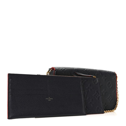 Louis Vuitton Empreinte Pochette Felicie Chain Wallet Marine Rouge 5 of 11