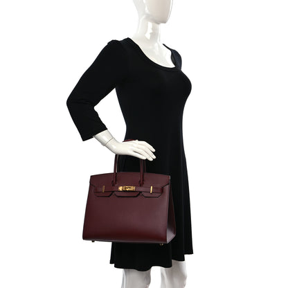 Hermes Madame Calfskin Birkin Sellier 30 Rouge H 2 of 12