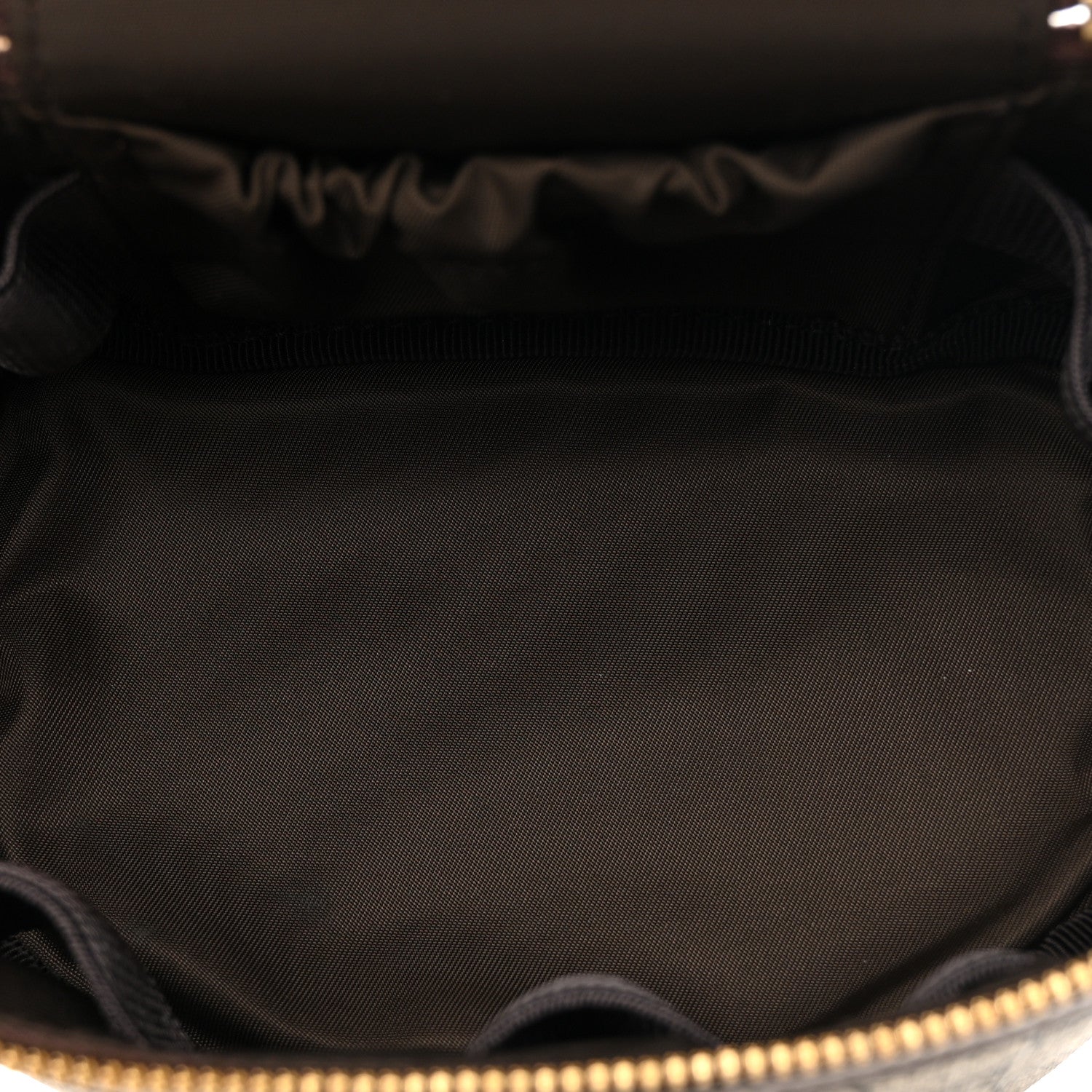 Gucci GG Supreme Monogram Textured Calfskin Web Ophidia Vanity Cosmetic Case Beige Ebony New Acero 5 of 10
