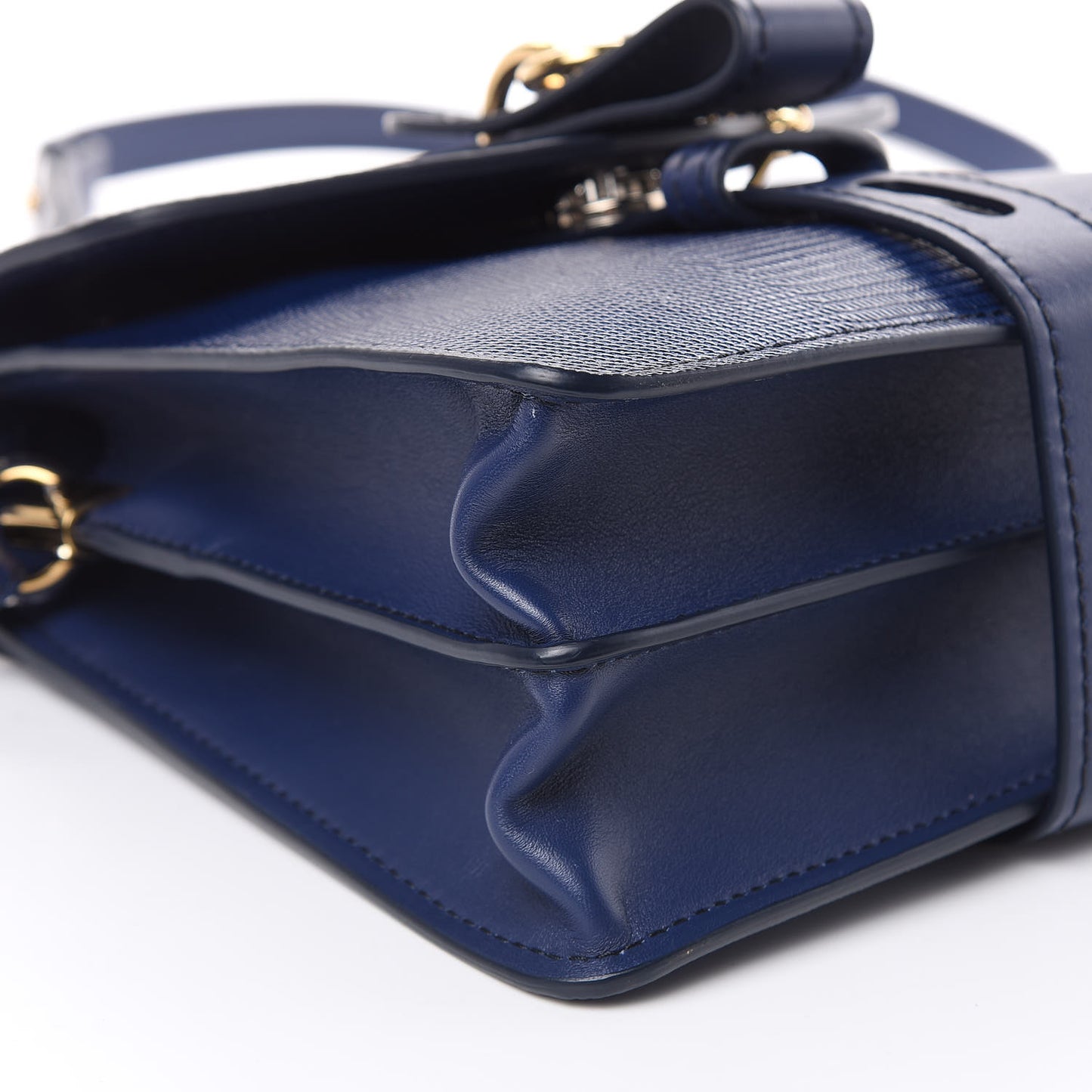 Calfskin Lizard Embossed Small Aby Day Shoulder Bag Captive Blue