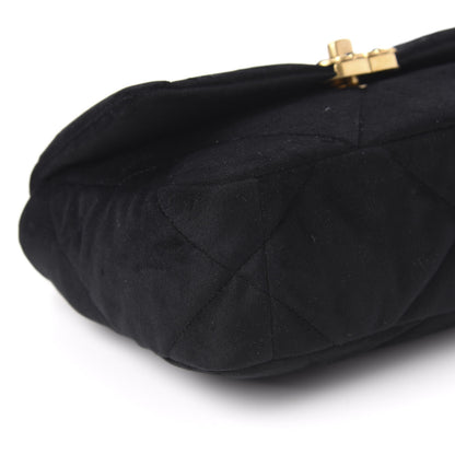 Chanel Velvet Quilted Medium 19 Flap Black 6 of 11