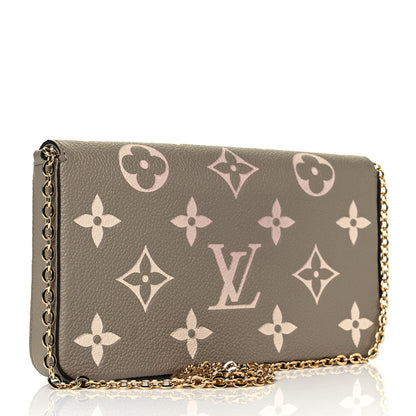 Louis Vuitton Empreinte Monogram Giant Felicie Pochette Tourterelle Creme 4 of 10