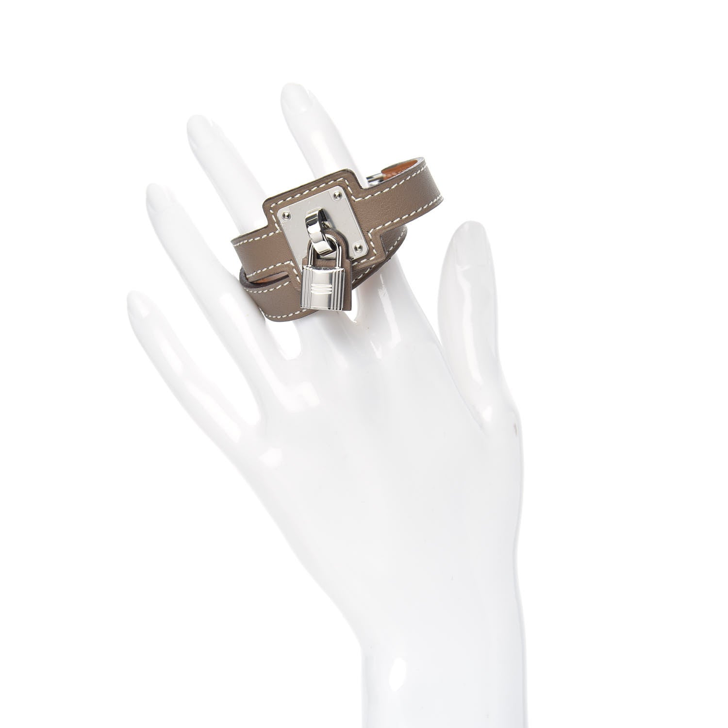 Hermes Swift O'Kelly Double Tour Bracelet T1 Etoupe 2 of 5