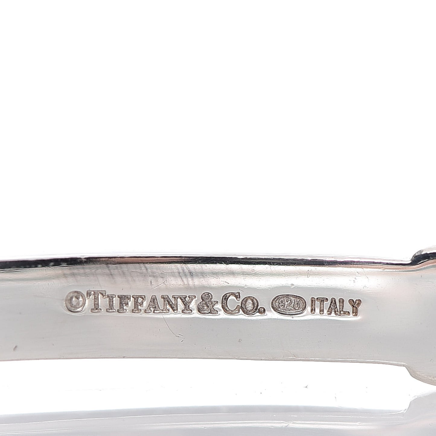 Sterling Silver Enamel Signature X Bangle Bracelet Black