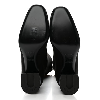 Hermes Knit Calfskin Fontaine 60 Boots 40 Black 5 of 9