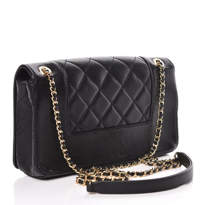 Chanel Sheepskin Quilted Medium Vintage Mademoiselle Flap Black 3 of 13
