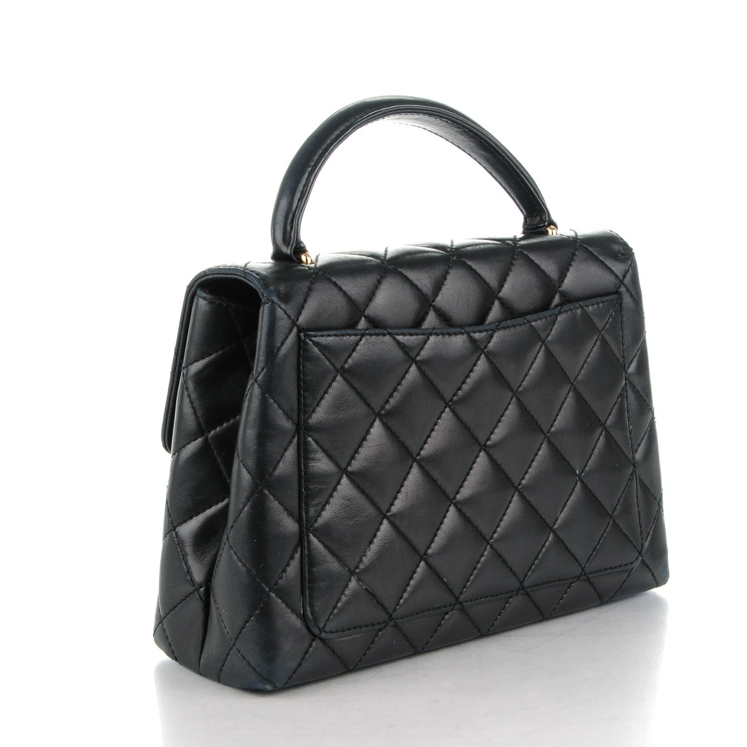 Chanel Lambskin Quilted Medium Kelly Flap Bag Black 3 of 8