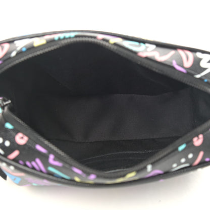 Saint Laurent Grain De Poudre Medium Classic Monogram Multicolor Graphic Print Lou Camera Bag Black 5 of 9