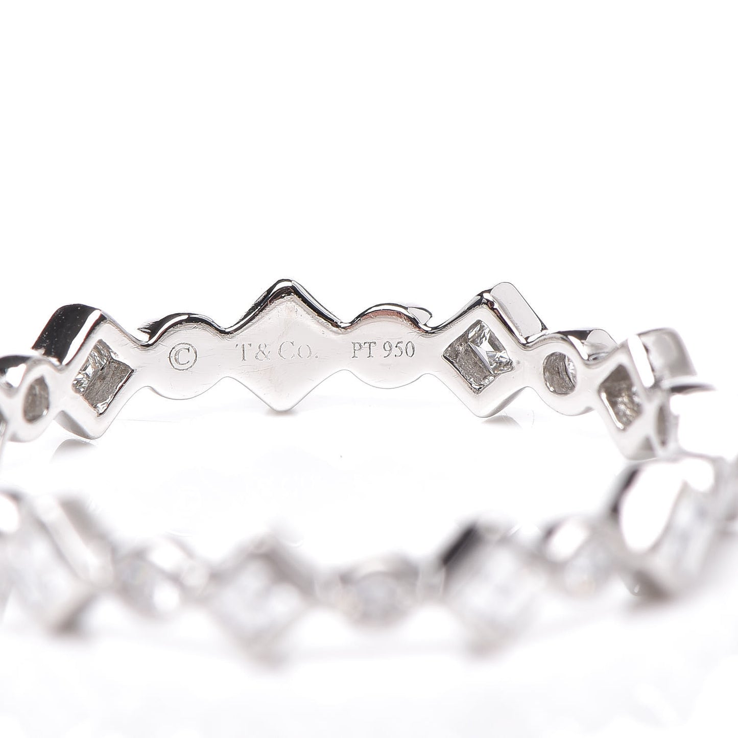Platinum Diamond Jazz Band Ring 49 4.75