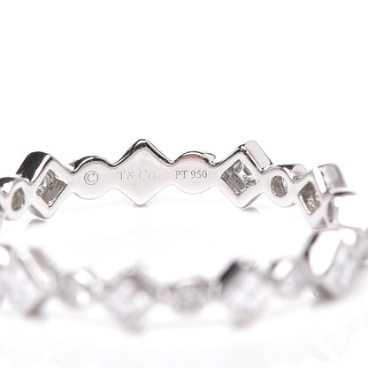 Tiffany Platinum Diamond Jazz Band Ring 49 4.75 4 of 5